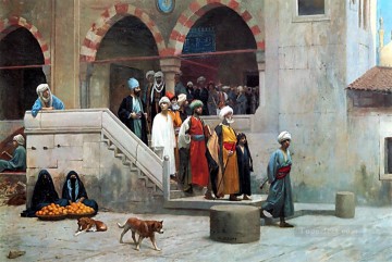Salir de la mezquita Orientalismo árabe griego Jean Leon Gerome Pinturas al óleo